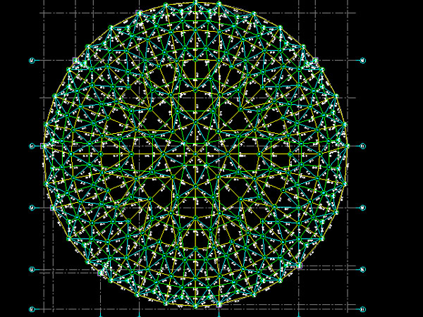 大安明光正元广场圆形网架